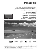 Panasonic CQVW100U - Car Audio - In-Dash DVD Receiver Manual De Instrucciones preview