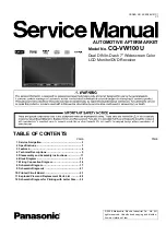 Preview for 1 page of Panasonic CQVW100U - Car Audio - In-Dash DVD Receiver Service Manual