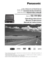 Panasonic CQVX100U - Car Audio - DVD Receiver Operating Instructions Manual preview