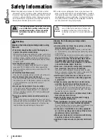 Preview for 2 page of Panasonic CQVX100U - Car Audio - DVD Receiver Operating Instructions Manual