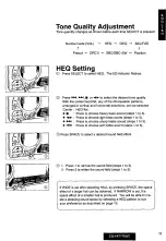 Предварительный просмотр 11 страницы Panasonic CQVX777EUC - CD/CAS RECEIVER WITH Operating Instructions Manual