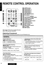 Предварительный просмотр 42 страницы Panasonic CQVX777EUC - CD/CAS RECEIVER WITH Operating Instructions Manual