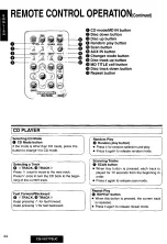 Предварительный просмотр 44 страницы Panasonic CQVX777EUC - CD/CAS RECEIVER WITH Operating Instructions Manual