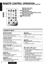 Предварительный просмотр 46 страницы Panasonic CQVX777EUC - CD/CAS RECEIVER WITH Operating Instructions Manual