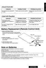 Предварительный просмотр 57 страницы Panasonic CQVX777EUC - CD/CAS RECEIVER WITH Operating Instructions Manual