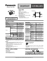 Preview for 1 page of Panasonic CR Relays Specifications