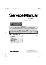 Panasonic CR-W405U Service Manual предпросмотр