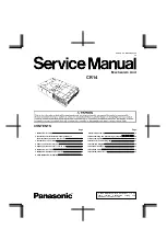 Panasonic CR14 Service Manual preview