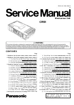 Preview for 1 page of Panasonic CRS1 Service Manual