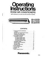 Panasonic CS-1270TR Operating Instructions Manual предпросмотр