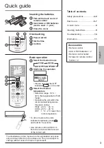 Preview for 3 page of Panasonic CS-AE9PKE Operating Instructions Manual