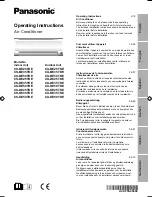 Preview for 1 page of Panasonic CS-BE25TKE Operating Instructions Manual