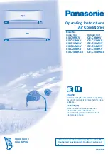 Preview for 1 page of Panasonic CS-C12MKV Operating Instructions Manual