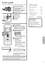 Preview for 3 page of Panasonic CS-C12PKV Operating Instructions Manual