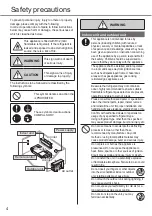 Предварительный просмотр 4 страницы Panasonic CS/CU-HU12AKY Series Operating & Installation Instructions Manual