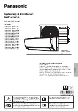 Preview for 1 page of Panasonic CS/CU-HU12ZKY Series Operating & Installation Instructions Manual