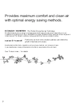 Preview for 2 page of Panasonic CS/CU-HU12ZKY Series Operating & Installation Instructions Manual