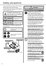 Preview for 4 page of Panasonic CS/CU-HU12ZKY Series Operating & Installation Instructions Manual