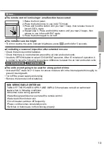 Предварительный просмотр 13 страницы Panasonic CS-CZ25TKE Operating Instructions Manual