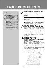 Preview for 2 page of Panasonic CS-D56JD1F5 Operating Instructions Manual