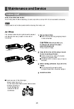 Предварительный просмотр 25 страницы Panasonic CS-D56JD1F5 Operating Instructions Manual