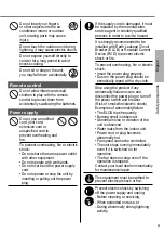 Предварительный просмотр 5 страницы Panasonic CS-DZ25VKE Operating Instructions Manual