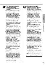 Предварительный просмотр 13 страницы Panasonic CS-DZ25VKE Operating Instructions Manual