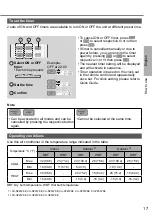 Предварительный просмотр 17 страницы Panasonic CS-DZ25VKE Operating Instructions Manual