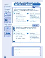 Preview for 2 page of Panasonic CS-E12EKK Operating Instructions Manual