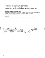 Preview for 2 page of Panasonic CS-E12PKR Operating Instructions Manual