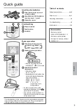 Предварительный просмотр 3 страницы Panasonic CS-E12QB4RW Operating Instructions Manual