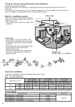 Предварительный просмотр 2 страницы Panasonic CS-E12RB4UW Operating Instructions Manual