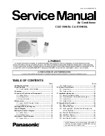 Panasonic CS-E15HKEA Service Manual предпросмотр