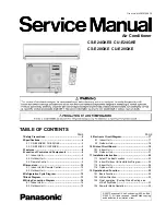 Panasonic CS-E18GKEW Service Manual предпросмотр