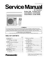 Panasonic CS-E18HKEA Service Manual предпросмотр