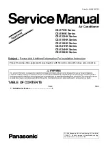 Panasonic CS-E7HK Series Service Manual preview