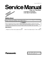 Panasonic CS-E9CKP Supplemental Service Manual предпросмотр