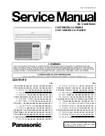 Panasonic CS-E9DKEW Service Manual предпросмотр