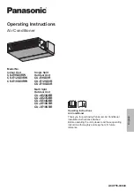 Panasonic CS-E9SD3RW Operating Instructions Manual preview