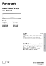 Предварительный просмотр 1 страницы Panasonic CS-E9VKA Operating Instructions Manual