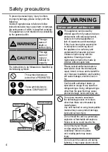 Preview for 4 page of Panasonic CS-HZ25UKE Operating Instructions Manual