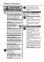 Preview for 6 page of Panasonic CS-HZ25UKE Operating Instructions Manual