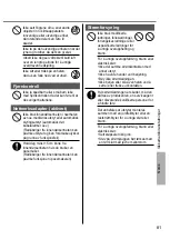 Preview for 81 page of Panasonic CS-HZ25UKE Operating Instructions Manual