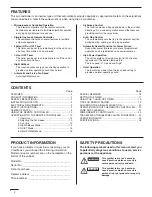 Preview for 2 page of Panasonic CS-KS18NKU Operating Instructions Manual