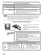 Preview for 10 page of Panasonic CS-KS18NKU Operating Instructions Manual