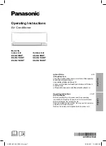 Panasonic CS-KU13XKT Operating Instructions Manual предпросмотр