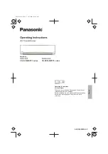 Preview for 1 page of Panasonic CS-KU18WKYF1 Series Operating Instructions Manual