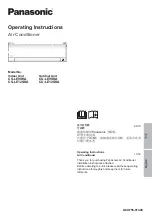 Panasonic CS-LE12SKA Operating Instructions Manual preview