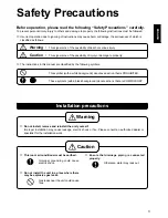 Предварительный просмотр 3 страницы Panasonic CS-ME 7CKPGCS-ME10CKPG Operating Instructions Manual