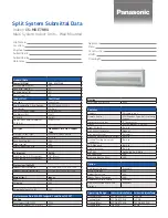 Preview for 1 page of Panasonic CS-MKE7NKU Submittal Data